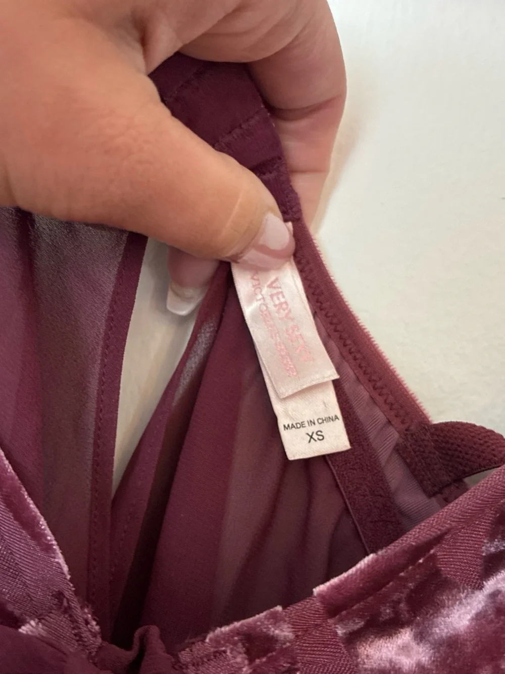 Vintage Victoria Secret Sheer Camisole & Shorts Brief Set Burgundy purple